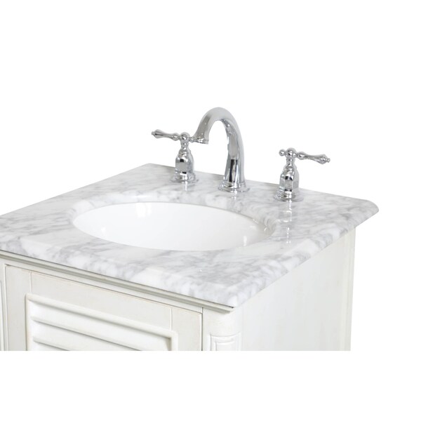 19 Inch Single Bathroom Vanity In Antique White